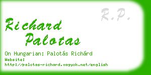 richard palotas business card